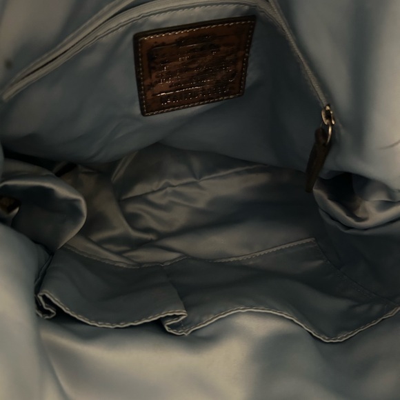 Coach Blue and Silver Patterned Shoulder Bag - Picture 7 of 11